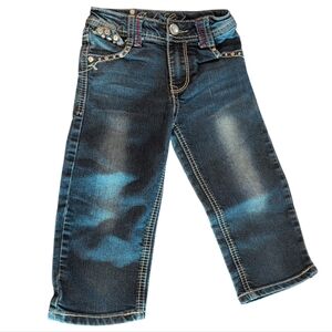 RODEO GIRL Bling Stud Pockets Denim Capris